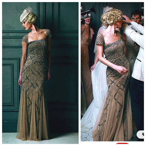 Adrianna Papell Dresses & Skirts - NWT Adrianna Papell beaded long gown Great Gatsby Size 4